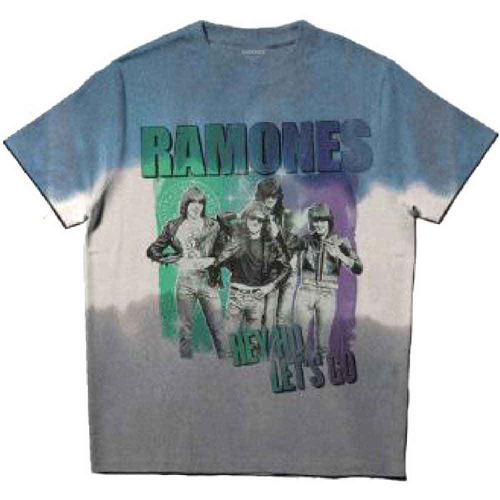 Ramones Unisex T-Shirt: Hey Ho Retro (Blue) (Wash Collection)