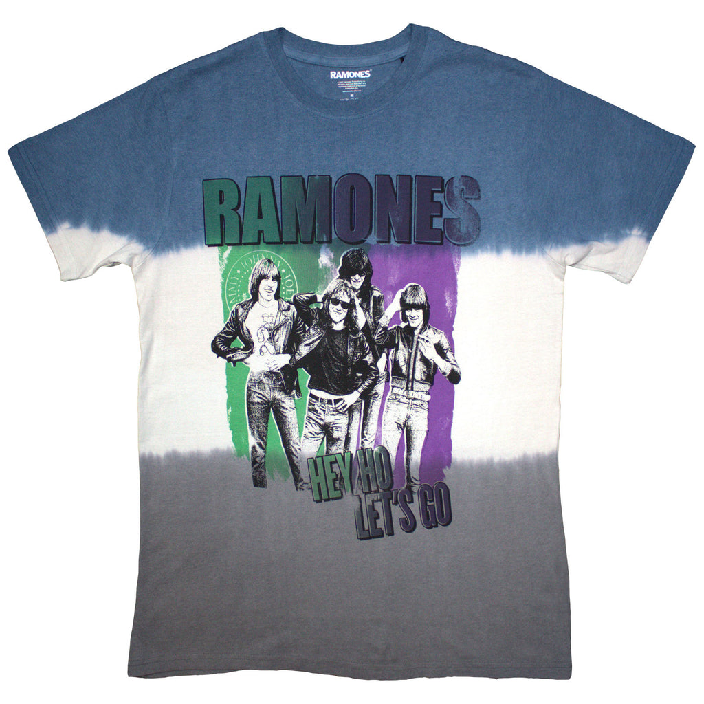 Ramones Unisex T-Shirt: Hey Ho Retro (Blue) (Wash Collection)