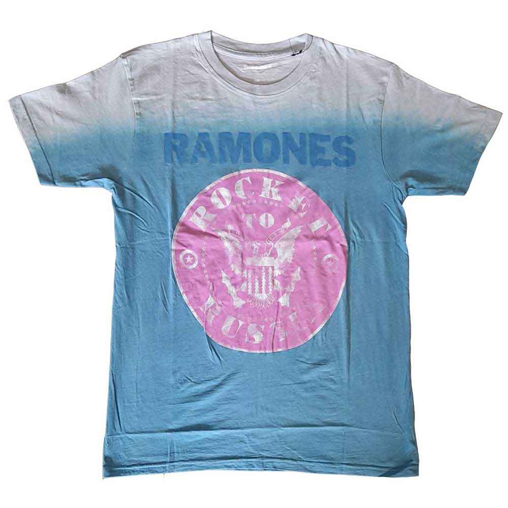 Ramones Unisex T-Shirt: Rocket To Russia (Blue) (Wash Collection)