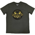 Ramones Unisex T-Shirt: Gold Seal (Green)