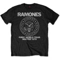 Ramones Unisex T-Shirt: First World Tour 1978 (Black)