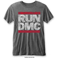 Run DMC Unisex Burnout T-Shirt: DMC Logo (Charcoal Grey)
