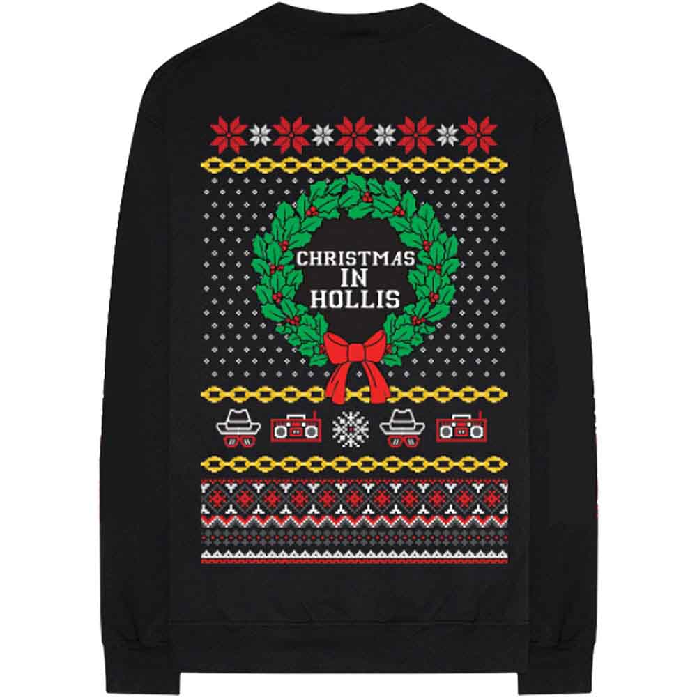 Run DMC Unisex Sweatshirt: Holiday (Black) (Back Print)