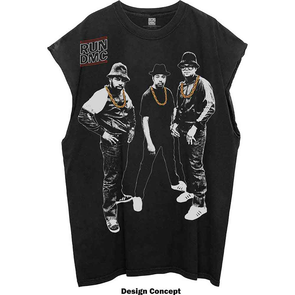 Run DMC Unisex Tank T-Shirt: Gold Chains Photo (Black)