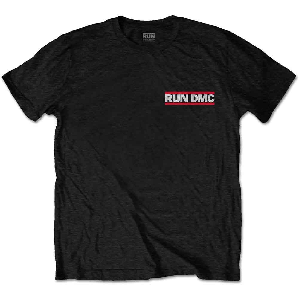 Run DMC Unisex T-Shirt: Rap Invasion (Black) (Back Print)