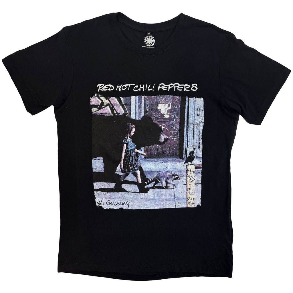 Red Hot Chili Peppers Unisex Premium Carbon T-Shirt: The Getaway Tracklist (Black) (Back Print)