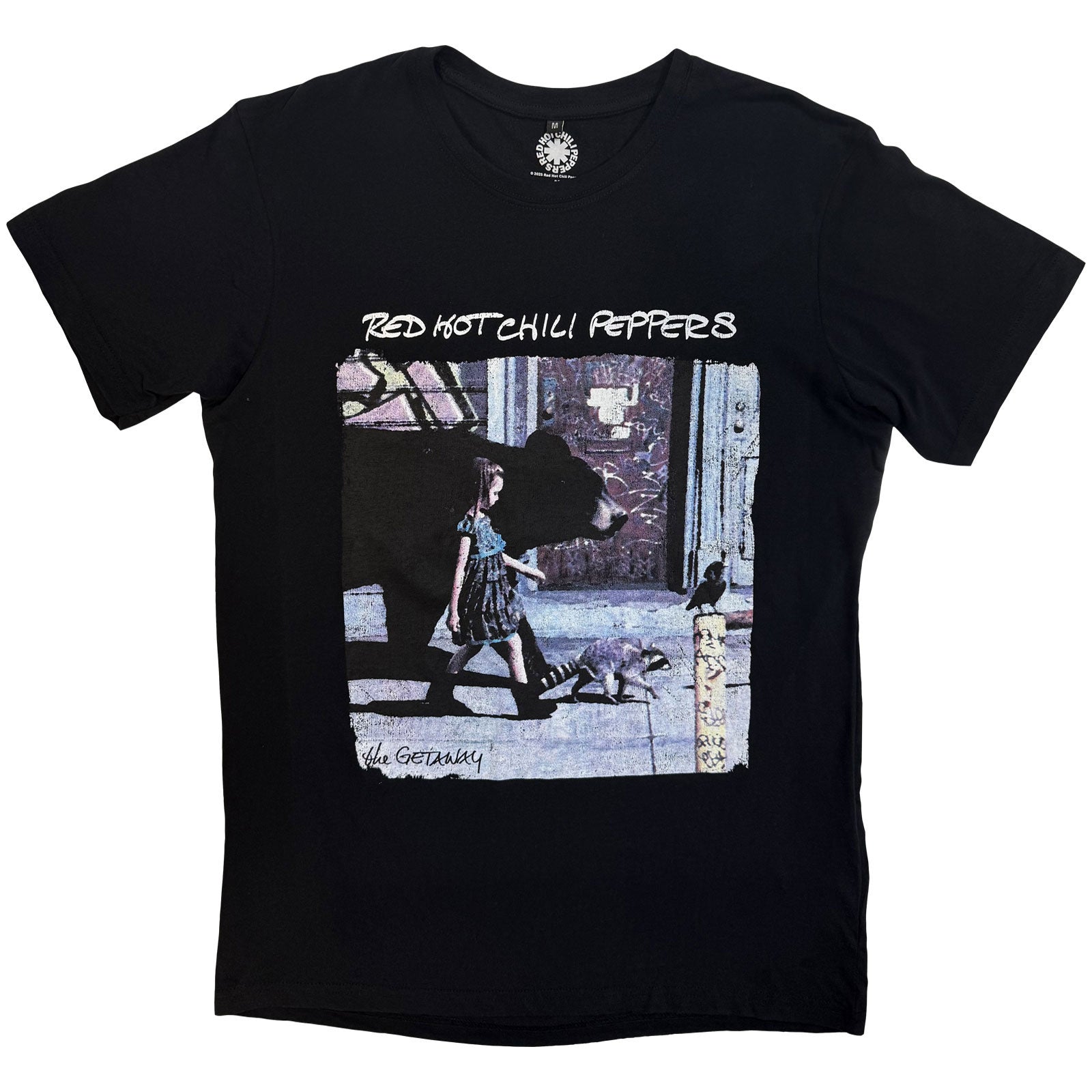 Red Hot Chili Peppers Unisex Premium Carbon T-Shirt: The Getaway Tracklist (Black) (Back Print)