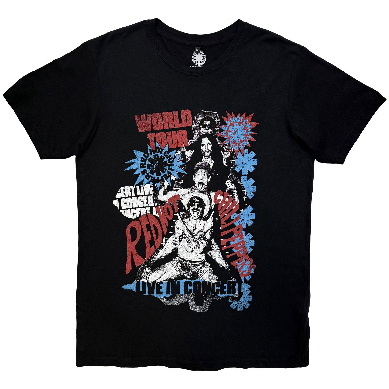 Red Hot Chili Peppers Unisex Premium Carbon T-Shirt: Blood Sugar Sex Magik Tracklist (Black) (Back Print)