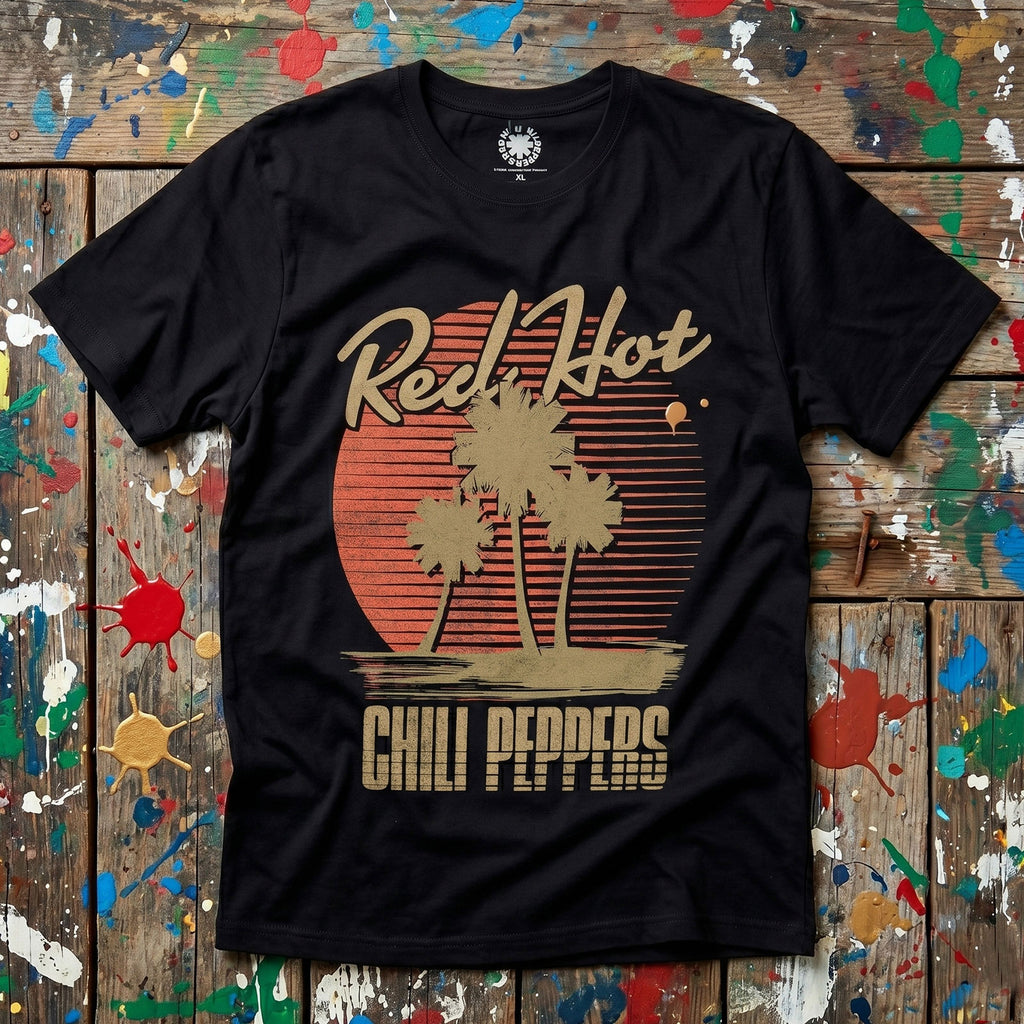 Red Hot Chili Peppers Unisex Premium Carbon T-Shirt: Palms (Black)