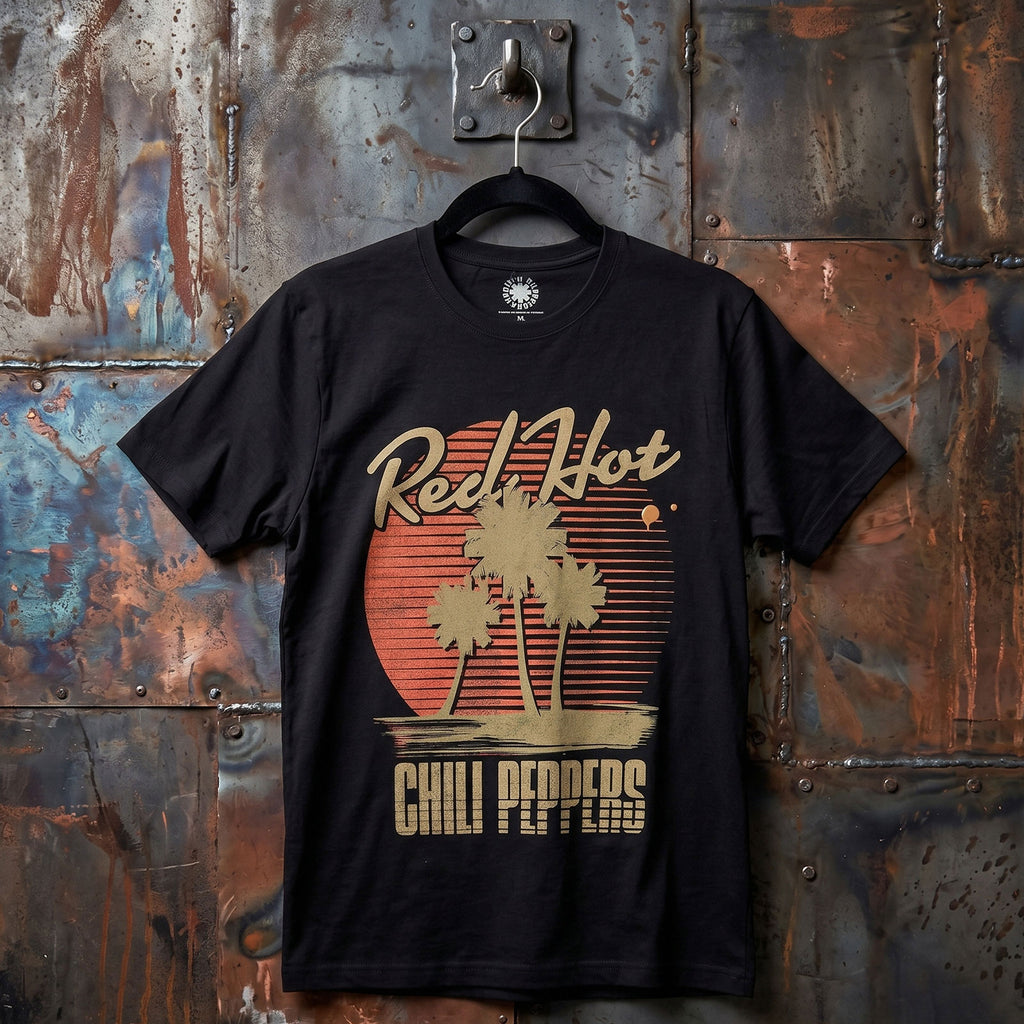 Red Hot Chili Peppers Unisex Premium Carbon T-Shirt: Palms (Black)