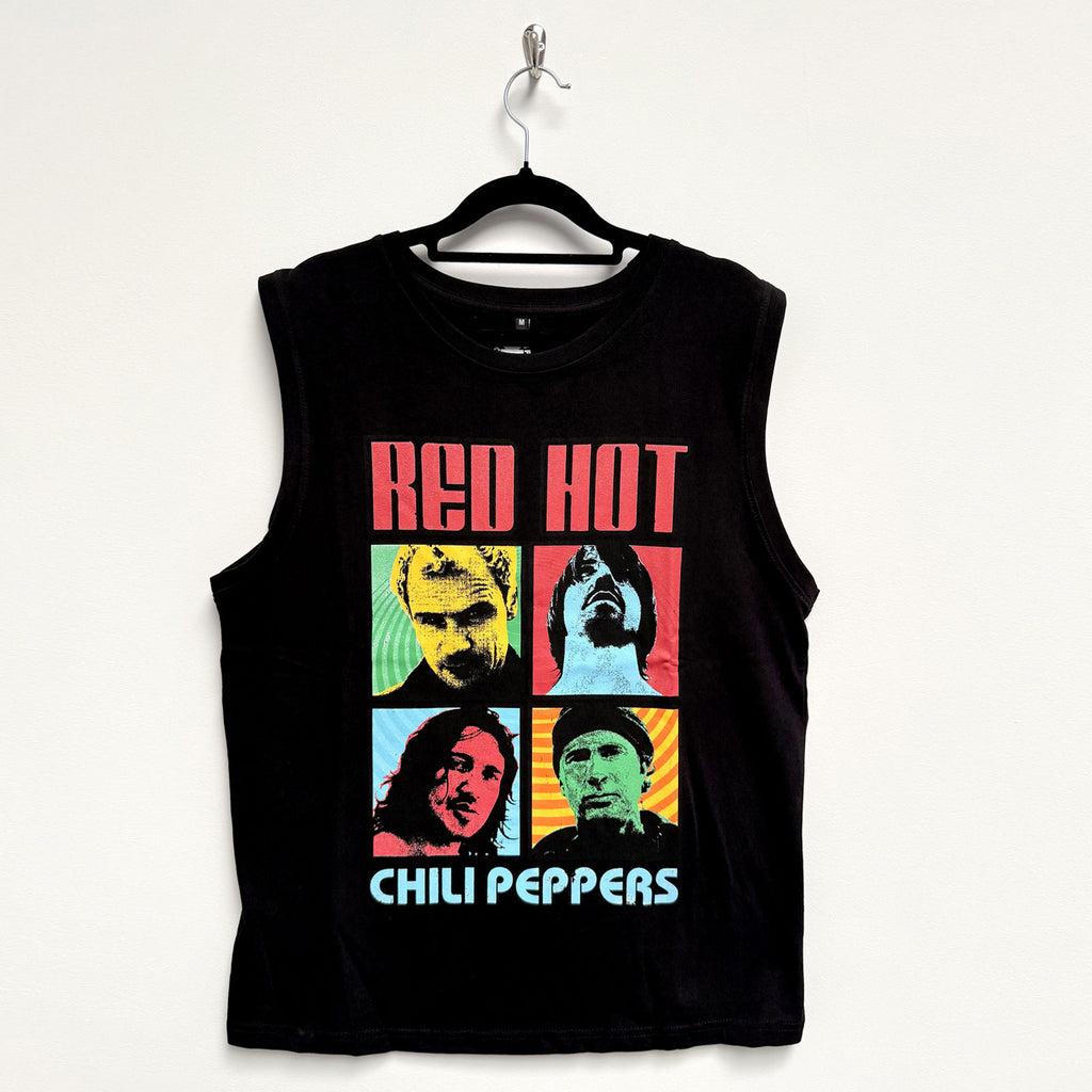 Red Hot Chili Peppers Unisex Tank T-Shirt: Portrait Photos (Black)