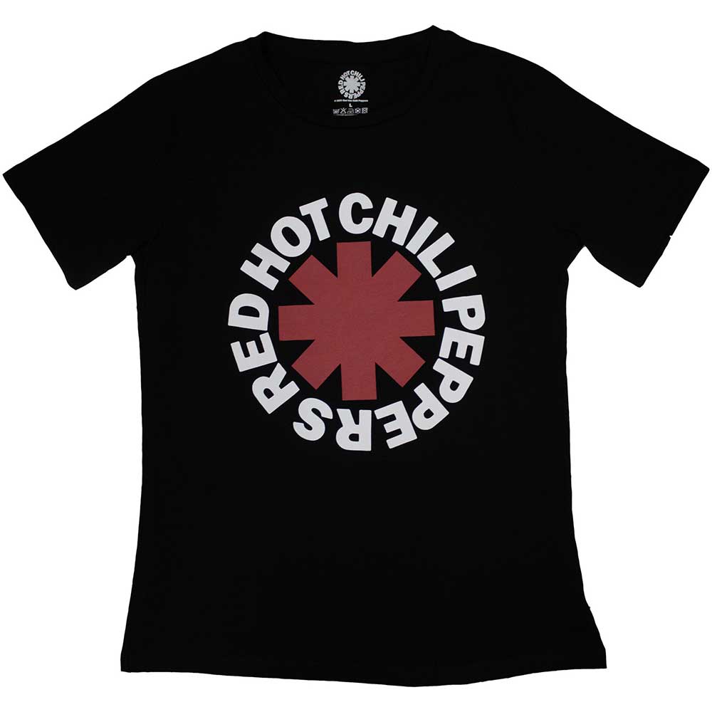 Red Hot Chili Peppers Ladies T-Shirt: Classic Asterisk (Black)