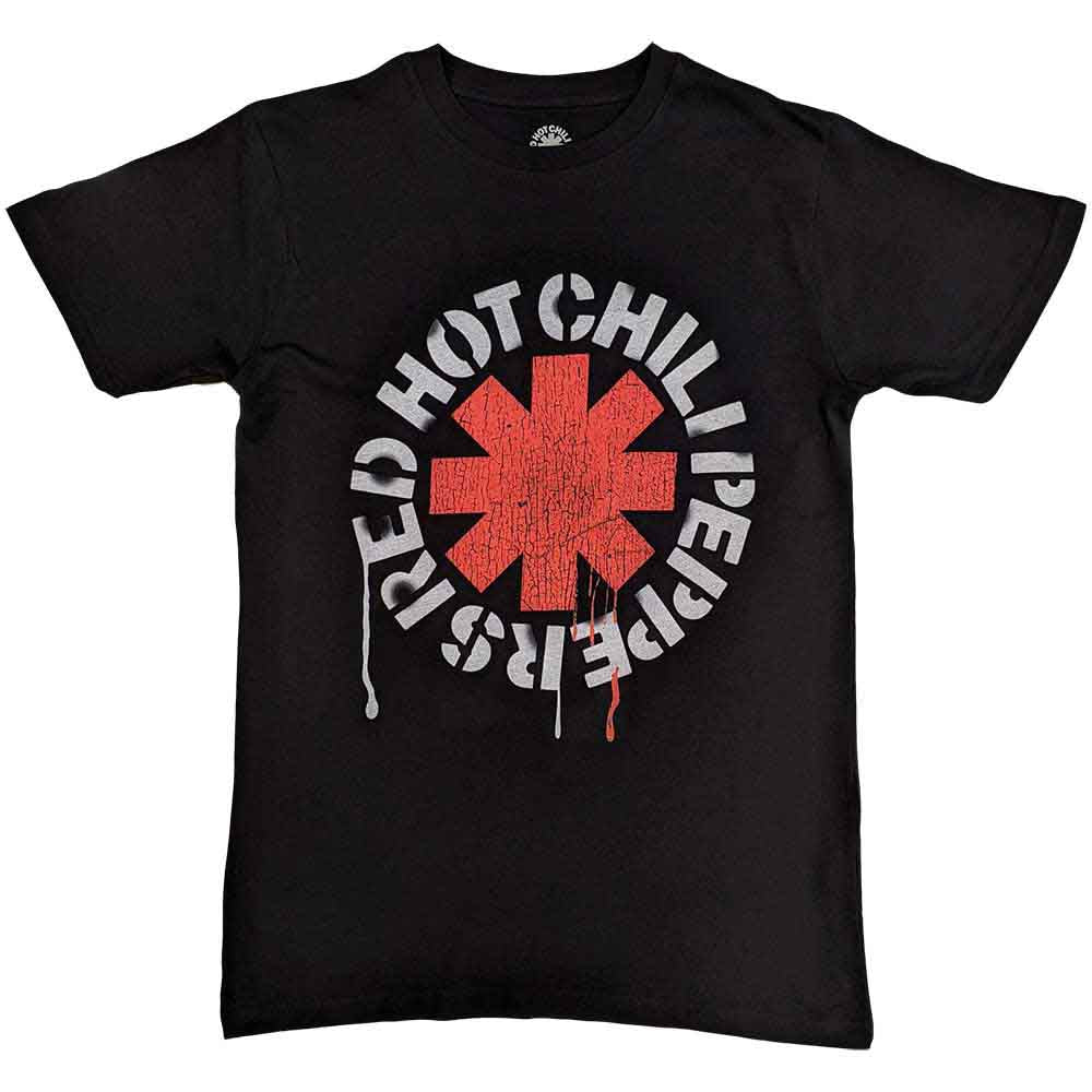 Red Hot Chili Peppers Unisex T-Shirt: Stencil (Black)