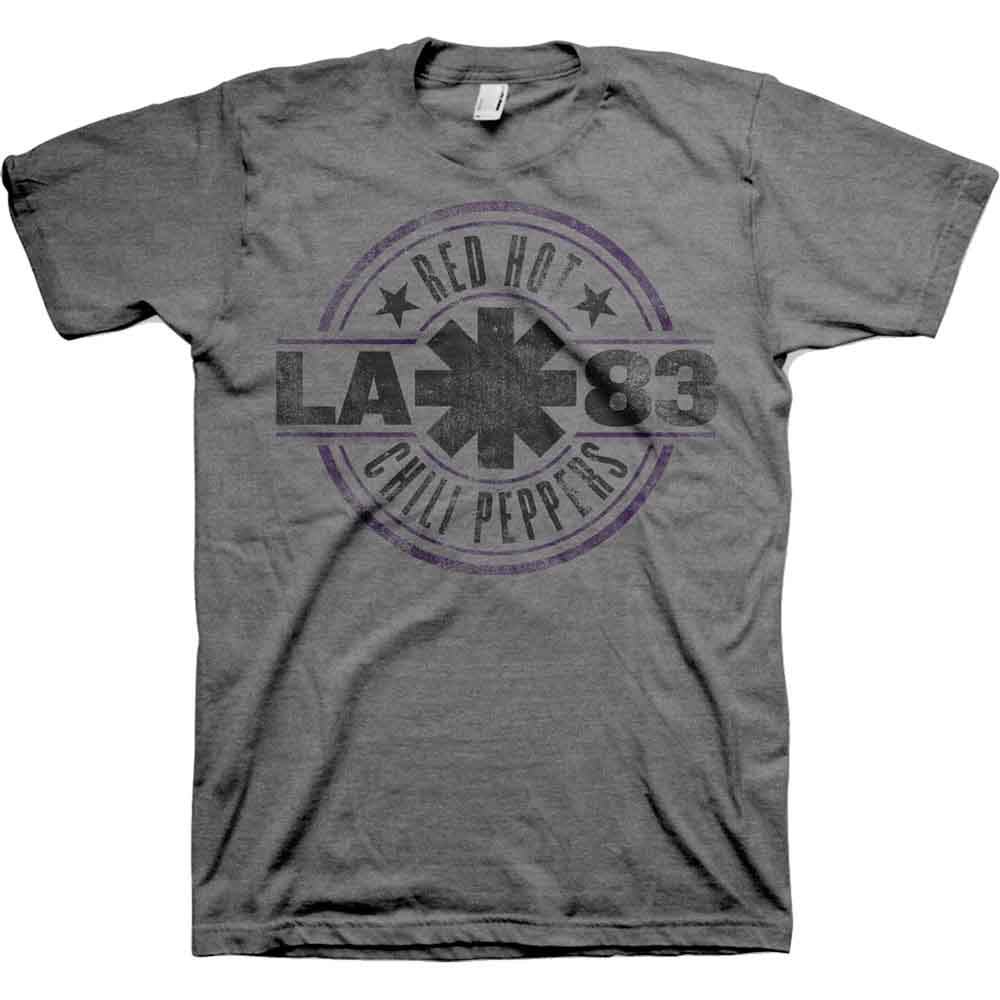 Red Hot Chili Peppers Unisex T-Shirt: LA 83 (Heather Grey)