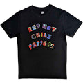 Red Hot Chili Peppers Unisex T-Shirt: Colourful Letters (Black)