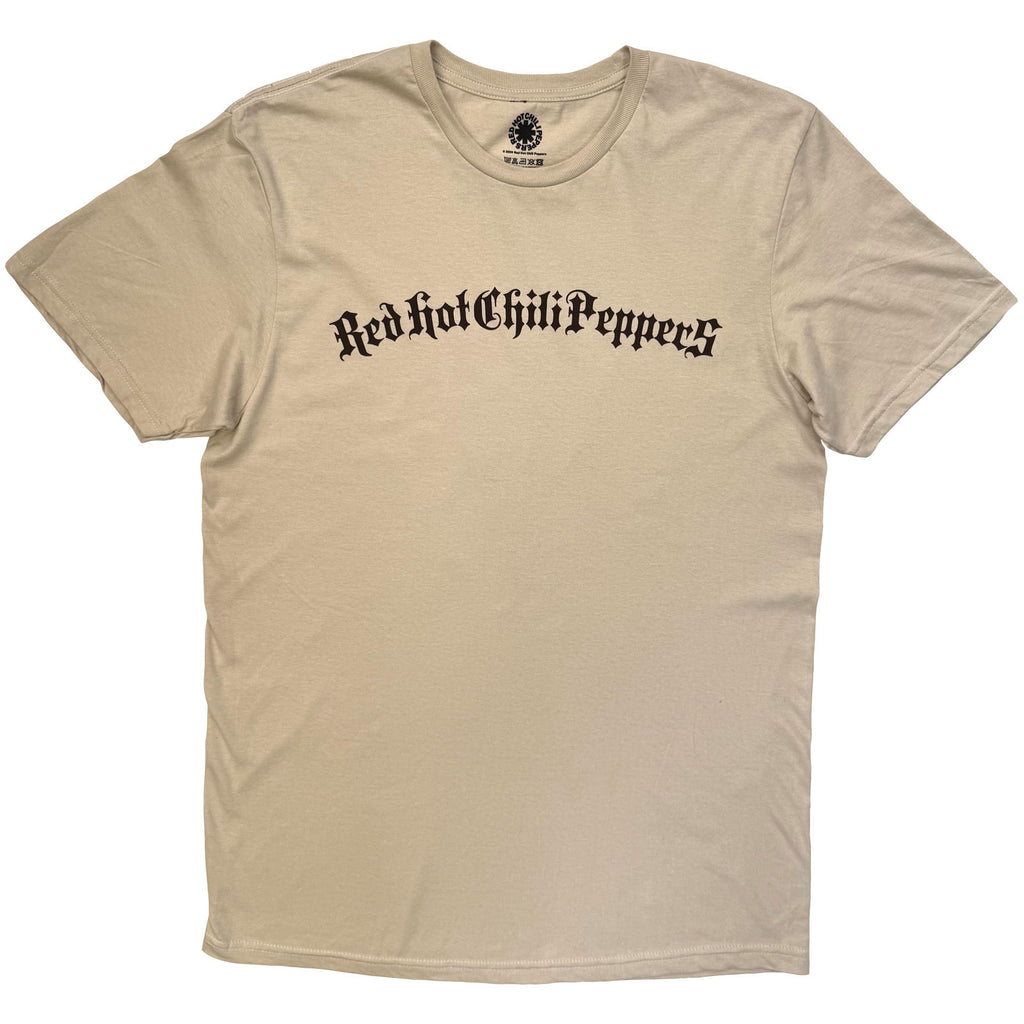Red Hot Chili Peppers Unisex T-Shirt: Skull Cross (Sand) (Back Print)