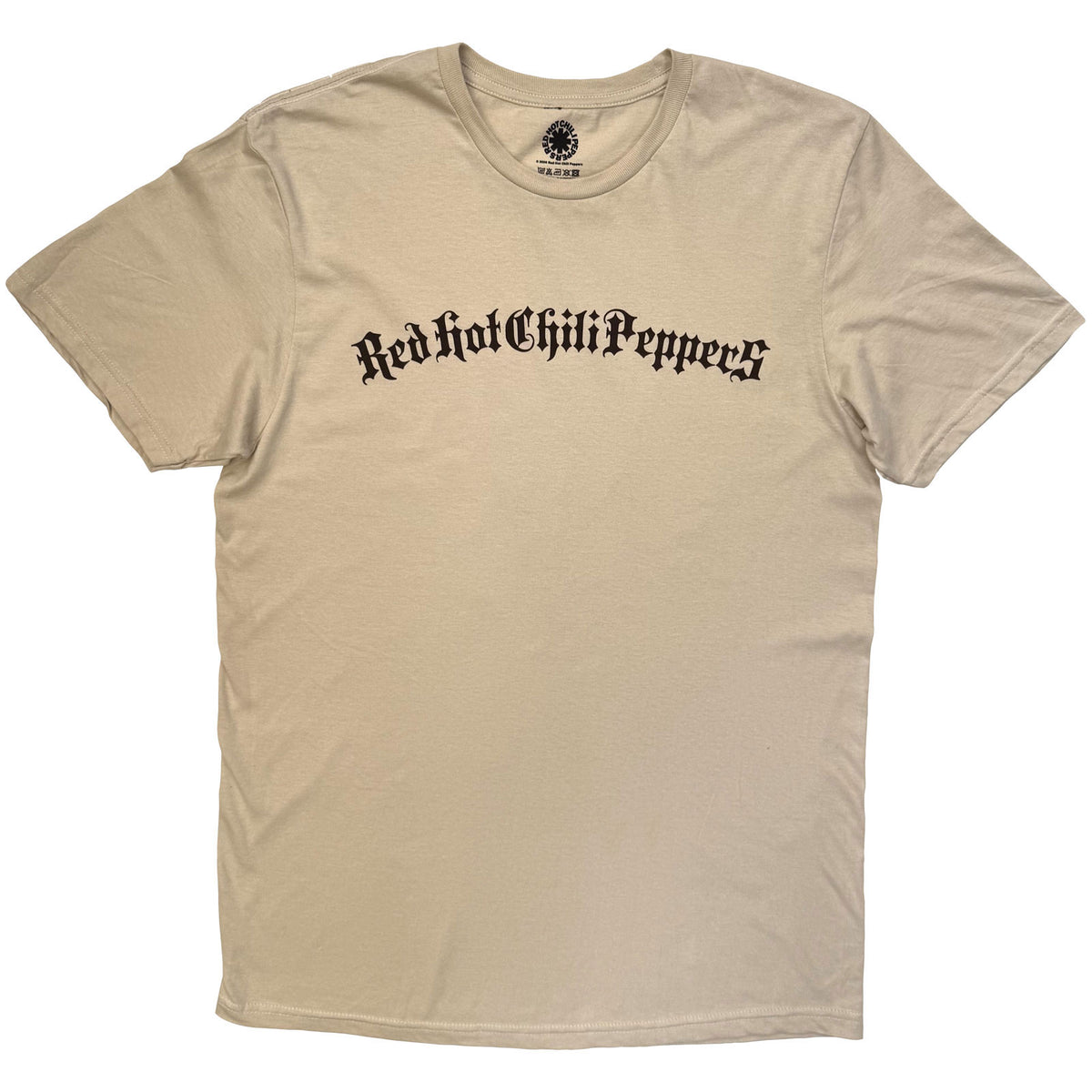 Red Hot Chili Peppers Unisex T-Shirt: Skull Cross (Sand) (Back Print)