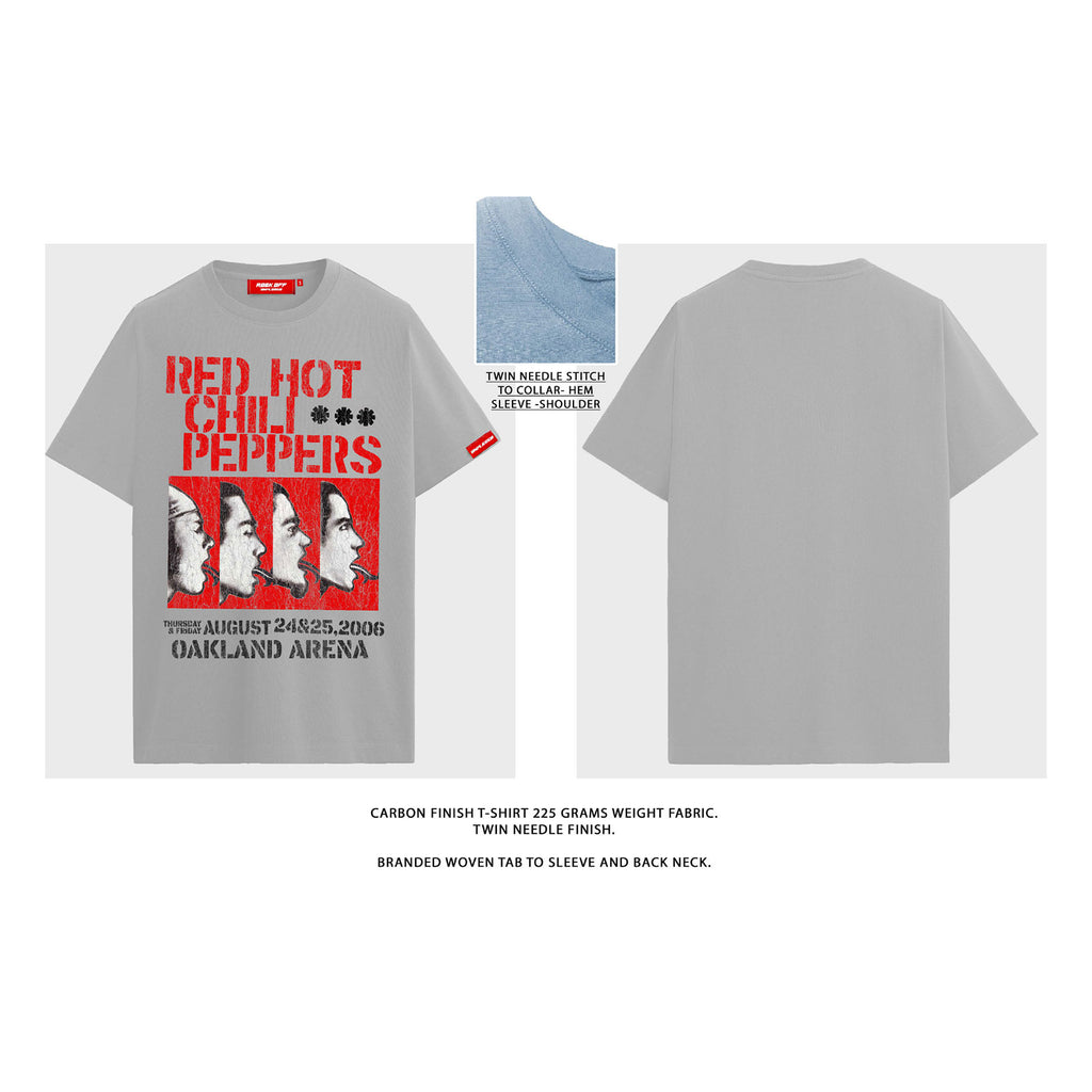 Red Hot Chili Peppers Unisex Unplugged T-Shirt: Oakland Arena (Grey)