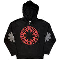 Red Hot Chili Peppers Unisex Zipped Hoodie: Asterisk Circle (Black)