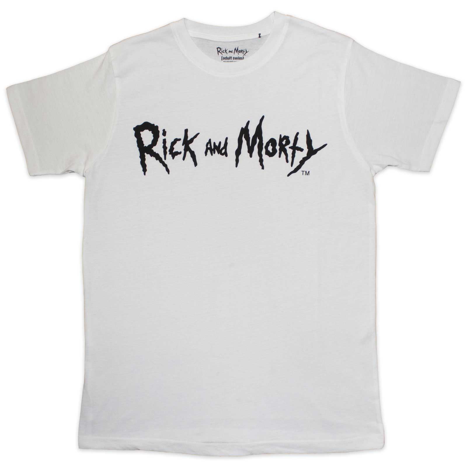 Rick & Morty Unisex T-Shirt: Mono Logo (White)