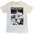 Rick & Morty Unisex T-Shirt: Black And White Collage (Natural)