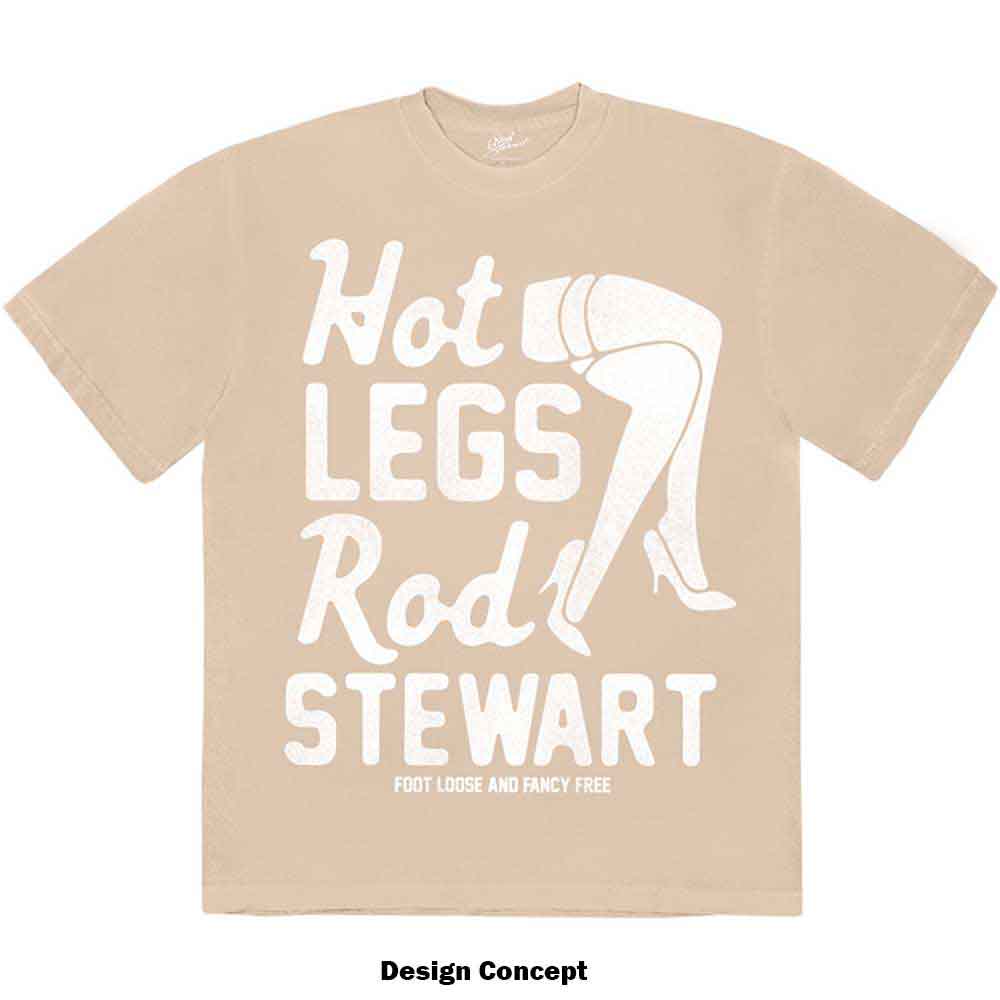 Rod Stewart Unisex T-Shirt: Hot Legs (Sand)