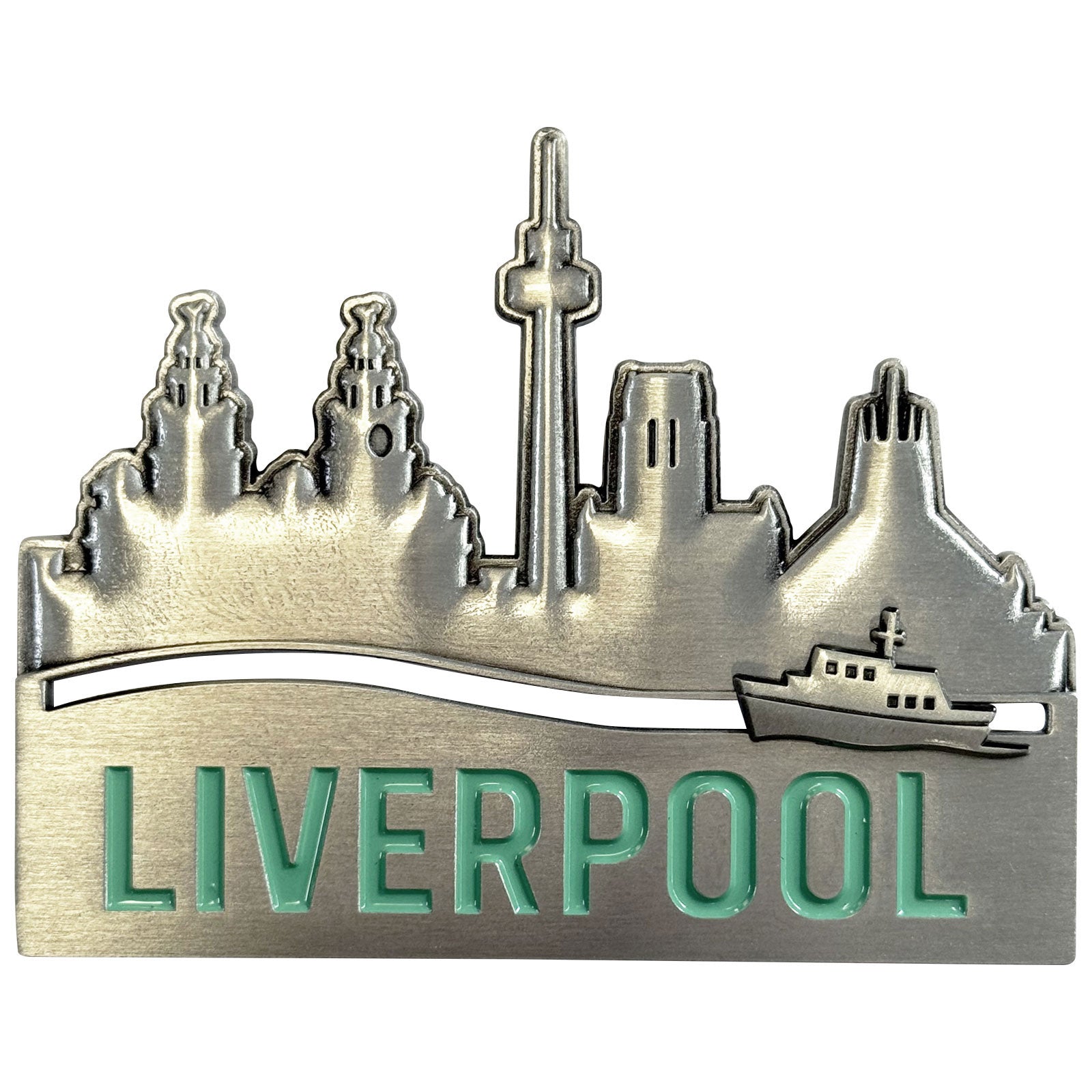 Rock Off Premium Fridge Magnet: City Of Liverpool Skyline