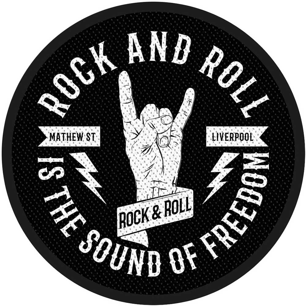 Rock Off Standard Patch: Mathew St R&R Horns