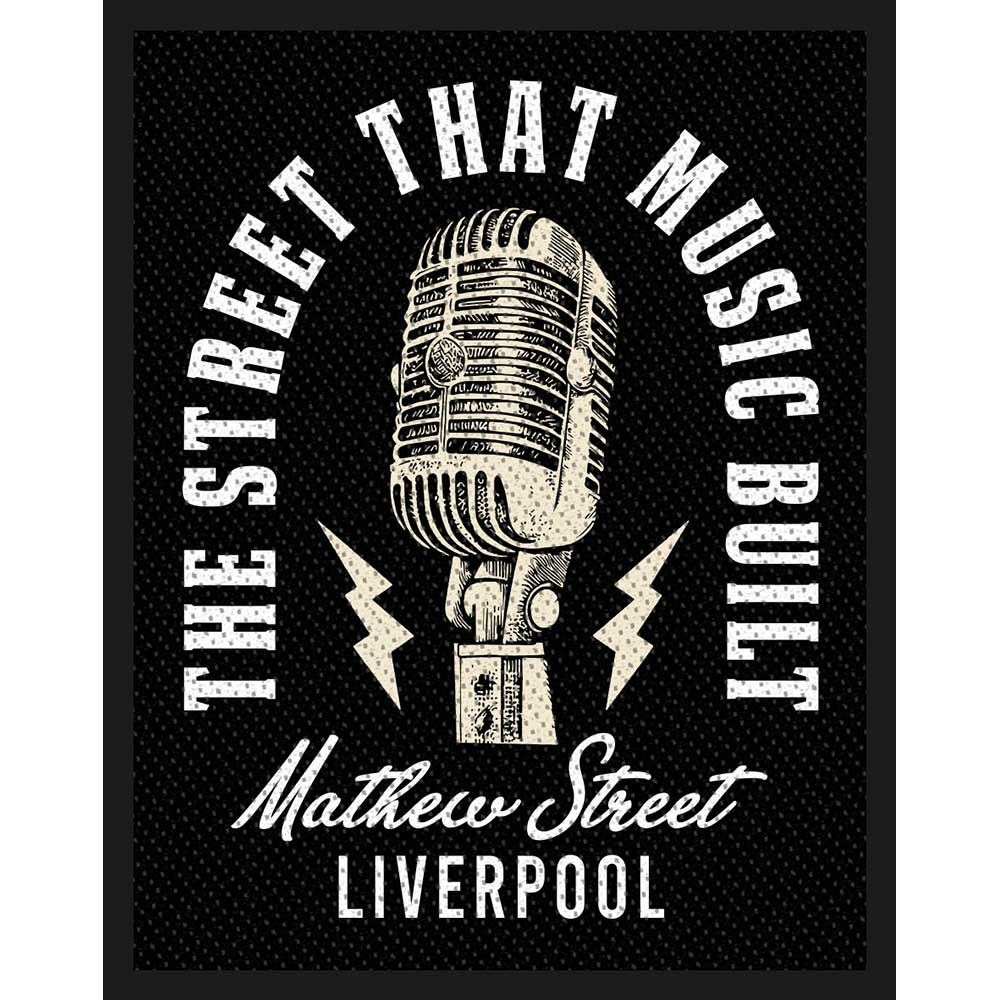 Rock Off Standard Patch: Mathew St Mic Street That Music Built