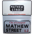 Rock Off Fridge Magnet: Mathew Street Liverpool Sign Embossed