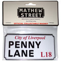 Rock Off Fridge Magnet: Penny Lane Liverpool Sign Embossed