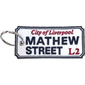 Rock Off Patch Keychain: Mathew Street Liverpool Sign (Double Sided)