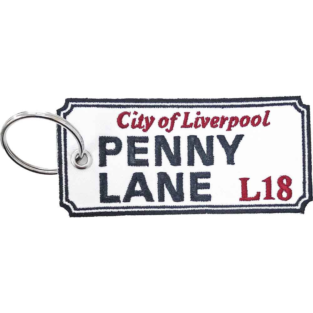 Rock Off Patch Keychain: Penny Lane Liverpool Sign (Double Sided)
