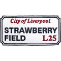 Rock Off Standard Patch: Strawberry Field Liverpool Sign