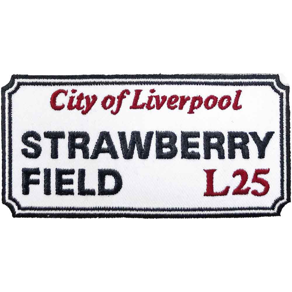 Rock Off Standard Patch: Strawberry Field Liverpool Sign