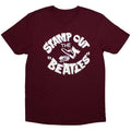 The Beatles Unisex T-Shirt: Stamp Out The... (Maroon Red)