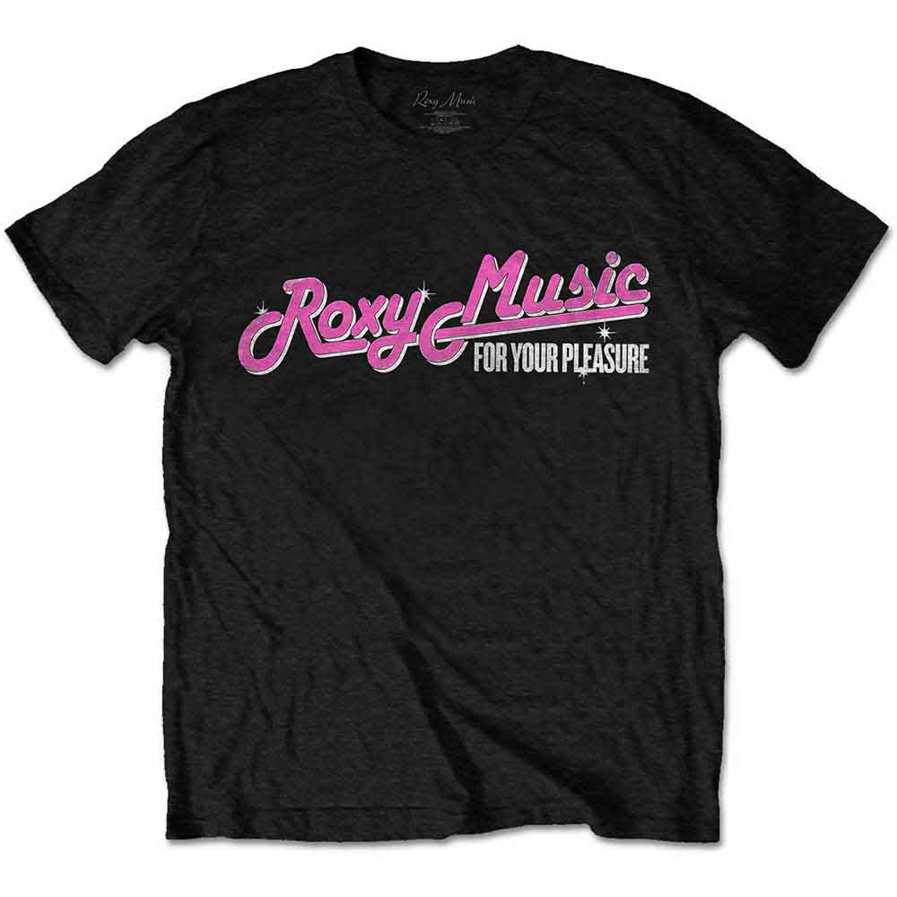 Roxy Music Unisex T-Shirt: For Your Pleasure Tour (Black) (Back Print)