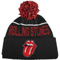 The Rolling Stones Unisex Bobble Beanie Hat: Classic Tongue (Black)