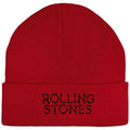 The Rolling Stones Unisex Beanie Hat: Hackney Diamonds Logo (Red)
