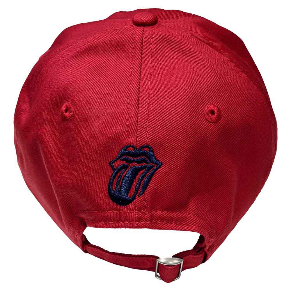 The Rolling Stones Unisex Baseball Cap: Vintage 70s Logo (Maroon Red)