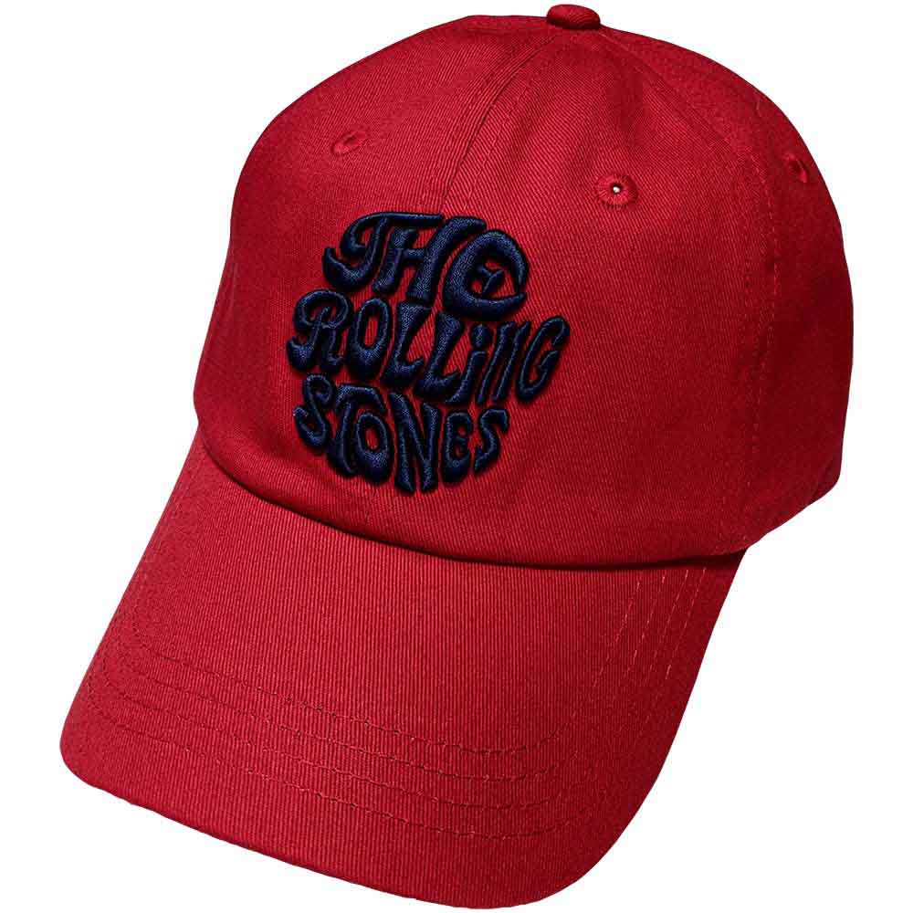 The Rolling Stones Unisex Baseball Cap: Vintage 70s Logo (Maroon Red)