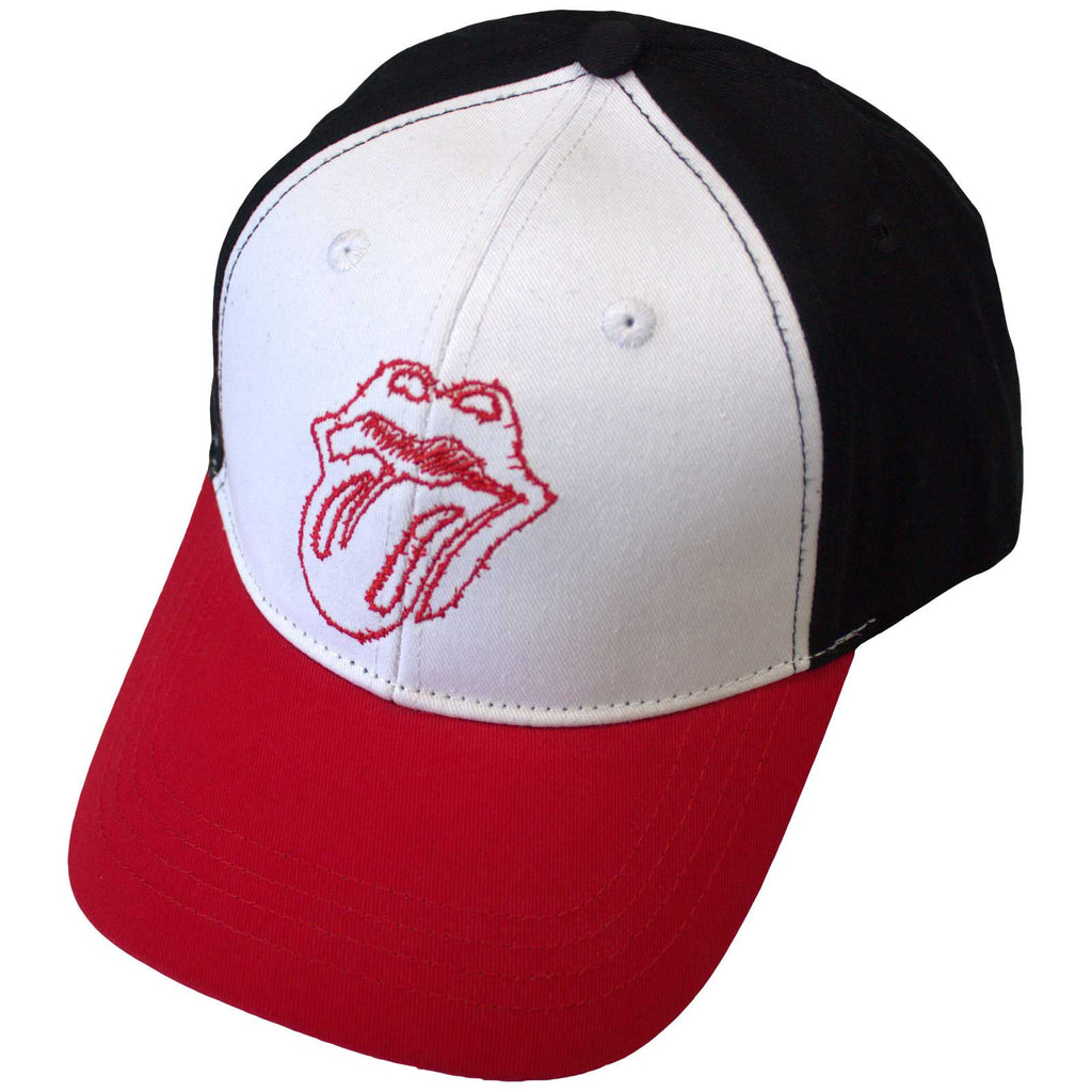 The Rolling Stones Unisex Baseball Cap: Classic Tongue Outline (Red, White & Black)