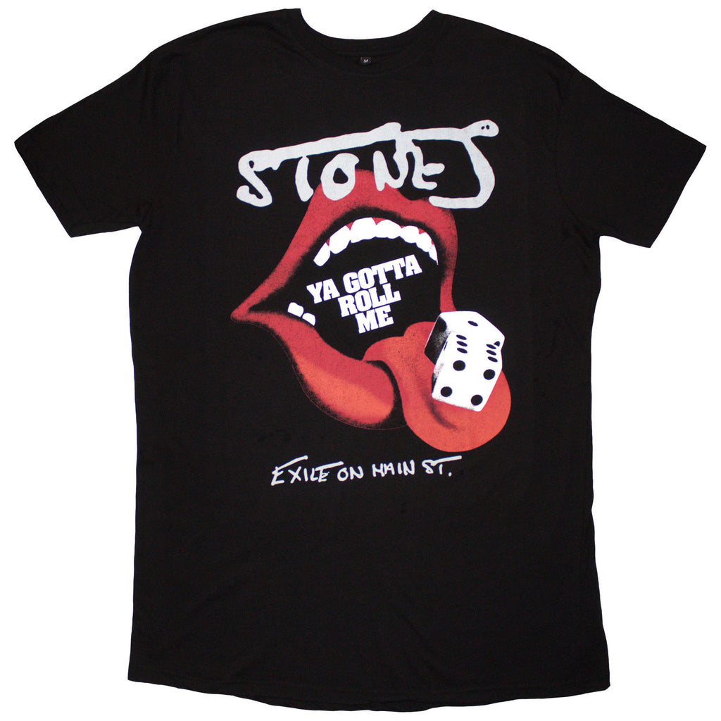 The Rolling Stones Ladies T-Shirt Dress: Ya Gotta Roll Exile (Black) (Back Print)