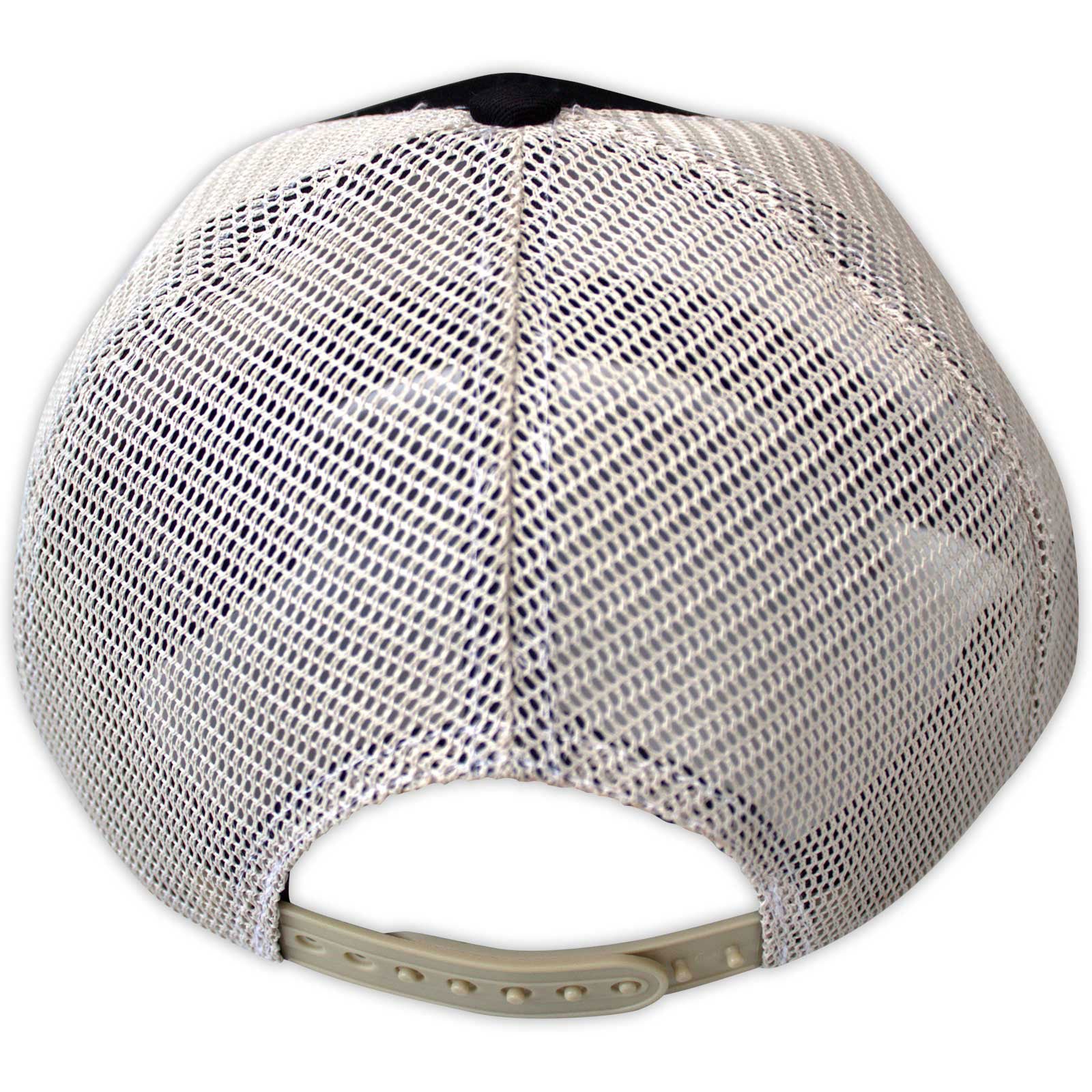 The Rolling Stones Unisex Mesh Back Cap: 70s Logo Emblem (Black & Natural)