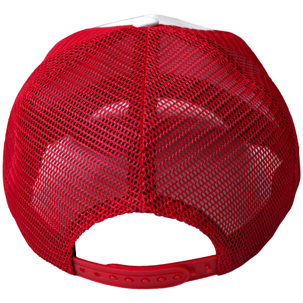 The Rolling Stones Unisex Mesh Back Cap: 70s Logo Emblem (Black, Red & White)