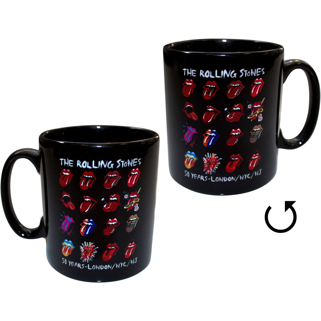 The Rolling Stones Unboxed Mug: Tongue Evolution (Black)