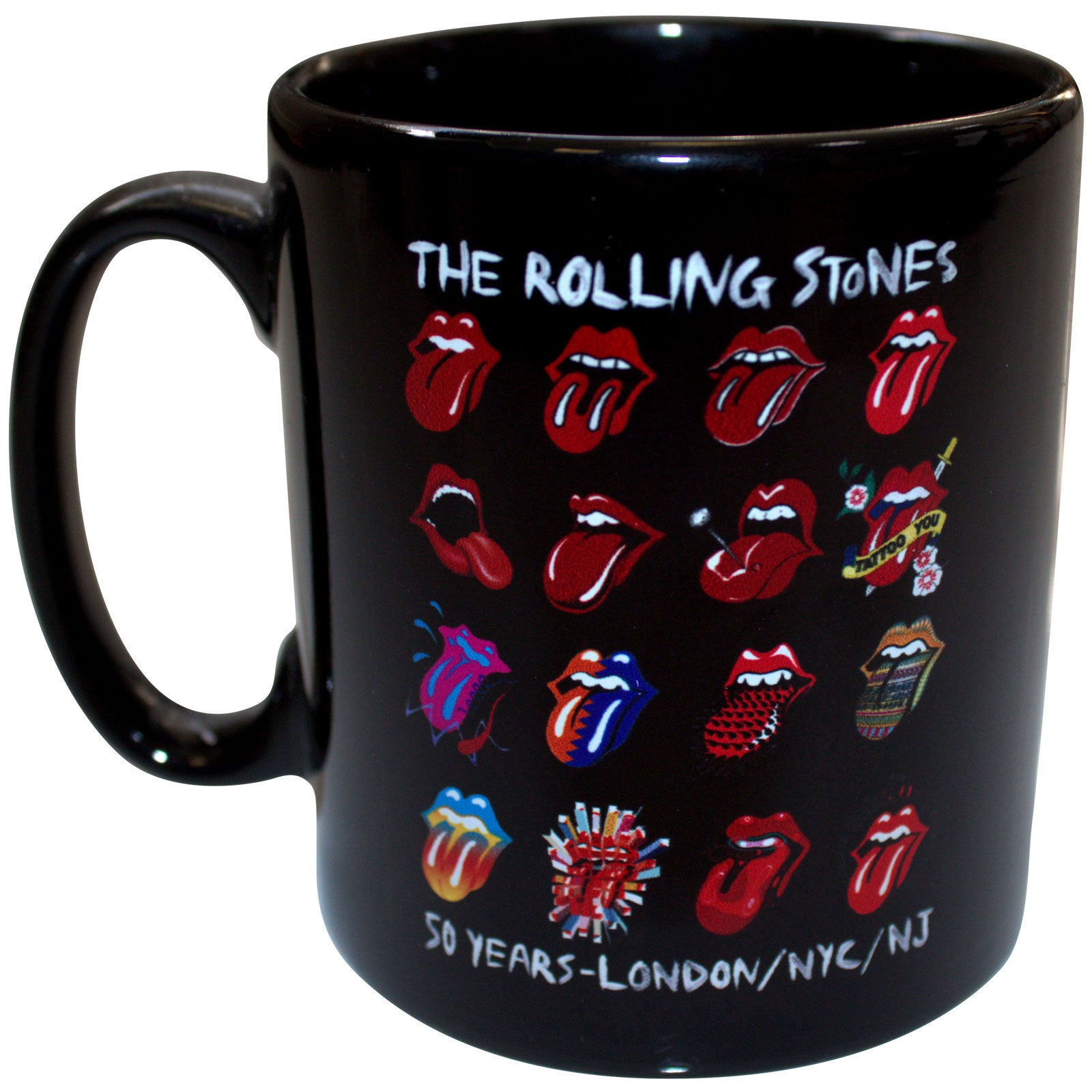 The Rolling Stones Unboxed Mug: Tongue Evolution (Black)