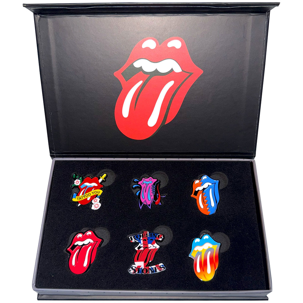 The Rolling Stones Pin Badge Set: Tongues Evolution 1