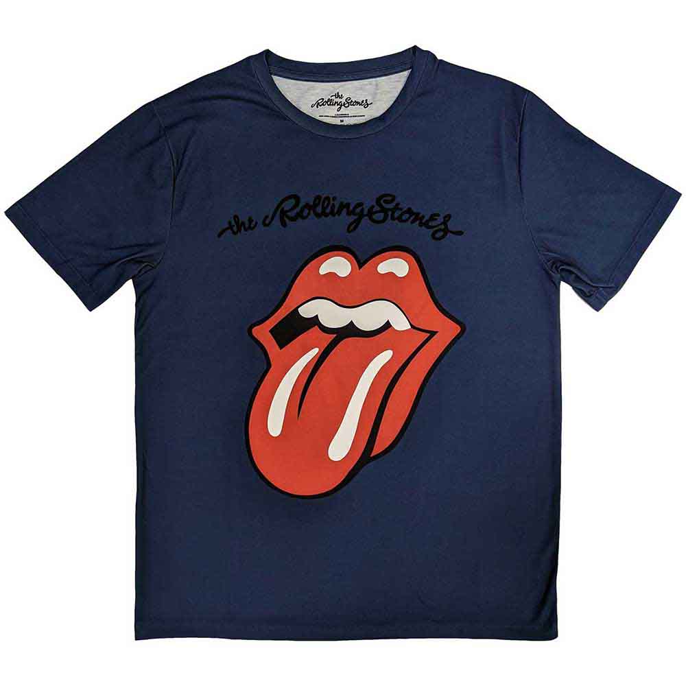 The Rolling Stones Unisex Pyjamas: Classic Tongue (Navy Blue)