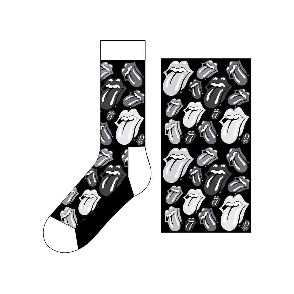 The Rolling Stones Unisex Ankle Socks: Classic Tongues (Black) (UK Size 7 - 11)